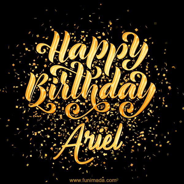 Happy Birthday Card for Ariel - Download GIF and Send for Free
