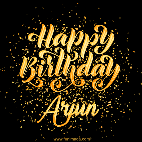 Happy Birthday Card for Arjun - Download GIF and Send for Free