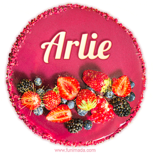 Happy Birthday Cake with Name Arlie - Free Download