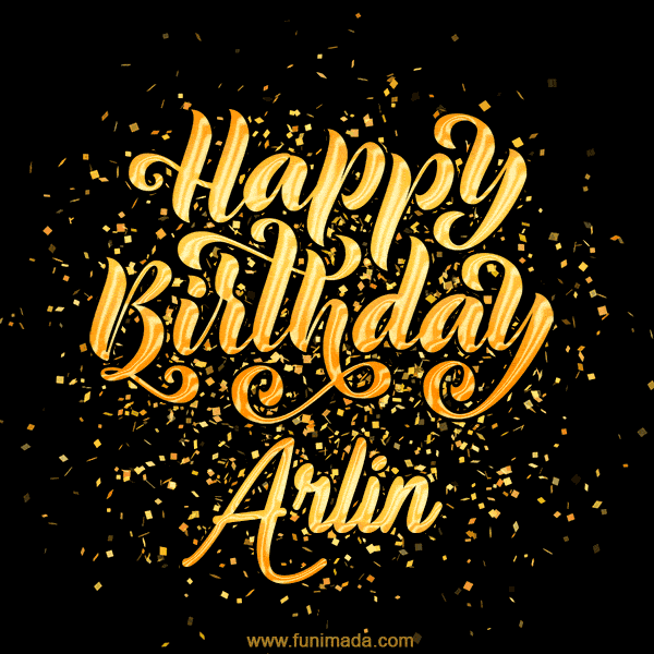 Happy Birthday Card for Arlin - Download GIF and Send for Free