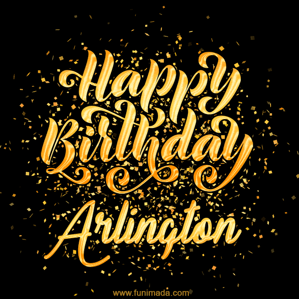 Happy Birthday Card for Arlington - Download GIF and Send for Free
