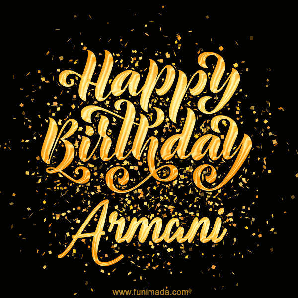 Happy Birthday Card for Armani - Download GIF and Send for Free