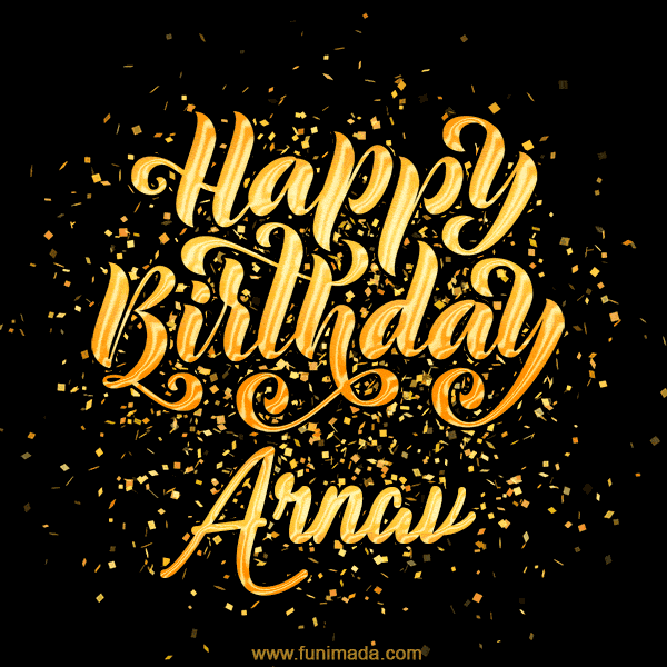 Happy Birthday Card for Arnav - Download GIF and Send for Free
