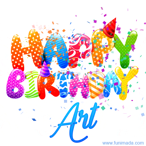 Happy Birthday Art - Creative Personalized GIF With Name
