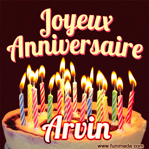 Joyeux anniversaire Arvin GIF