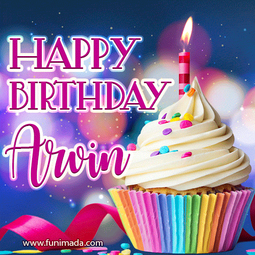 Happy Birthday Arvin - Lovely Animated GIF