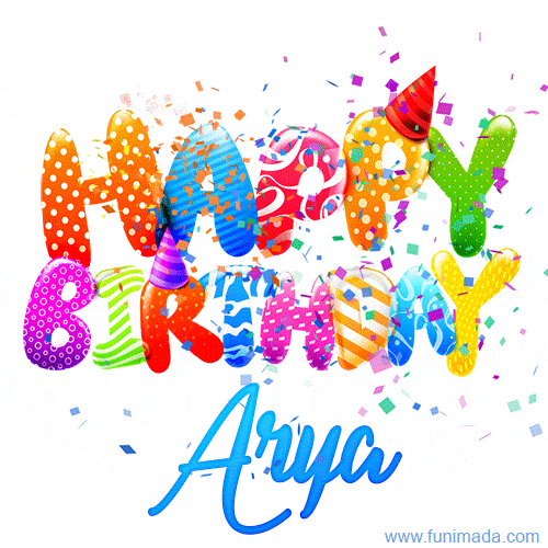 Happy Birthday Arya - Creative Personalized GIF With Name