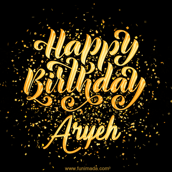 Happy Birthday Card for Aryeh - Download GIF and Send for Free
