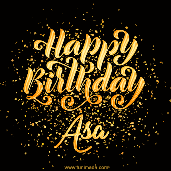 Happy Birthday Card for Asa - Download GIF and Send for Free