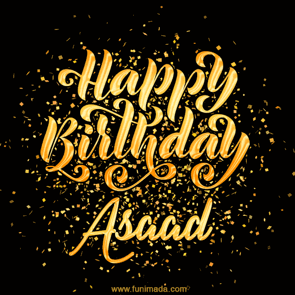 Happy Birthday Card for Asaad - Download GIF and Send for Free