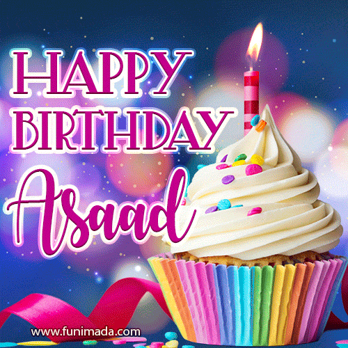 Happy Birthday Asaad - Lovely Animated GIF
