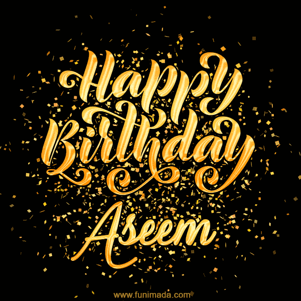 Happy Birthday Card for Aseem - Download GIF and Send for Free