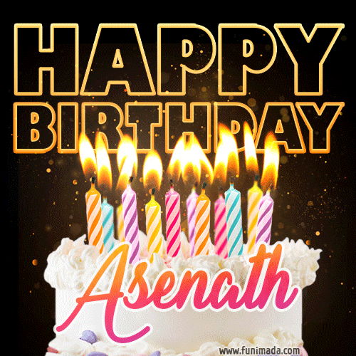 Asenath - Animated Happy Birthday Cake GIF Image for WhatsApp