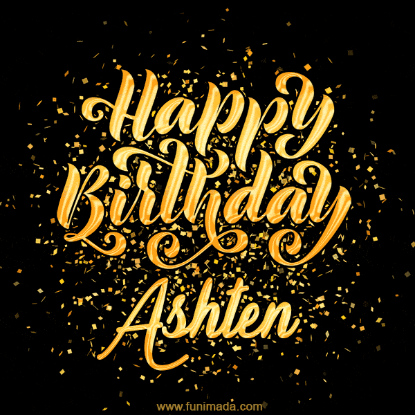 Happy Birthday Card for Ashten - Download GIF and Send for Free