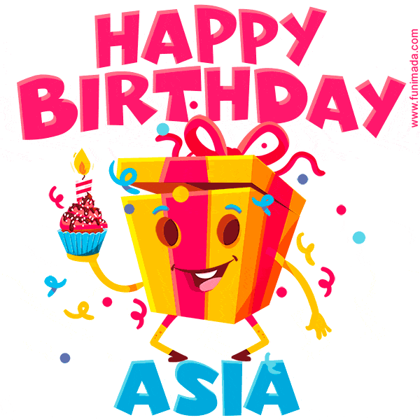 Funny Happy Birthday Asia GIF