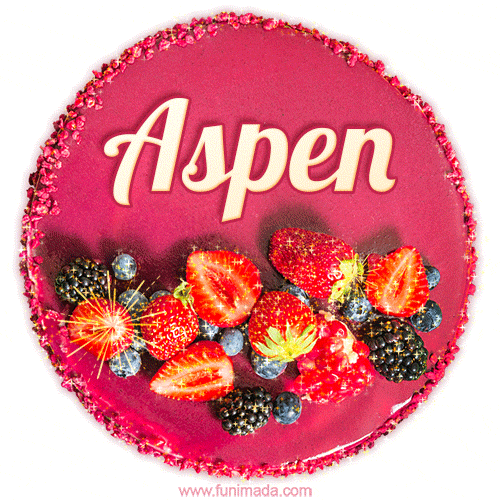 Happy Birthday Cake with Name Aspen - Free Download