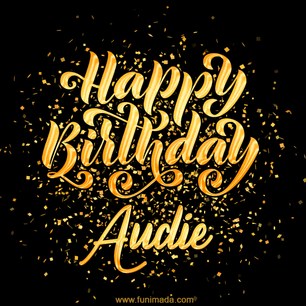 Happy Birthday Card for Audie - Download GIF and Send for Free
