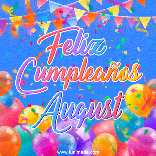 Feliz Cumpleaños August (GIF)