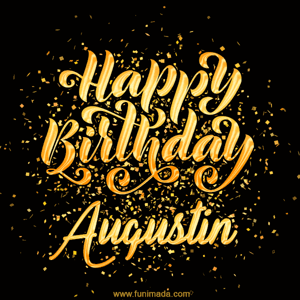 Happy Birthday Card for Augustin - Download GIF and Send for Free