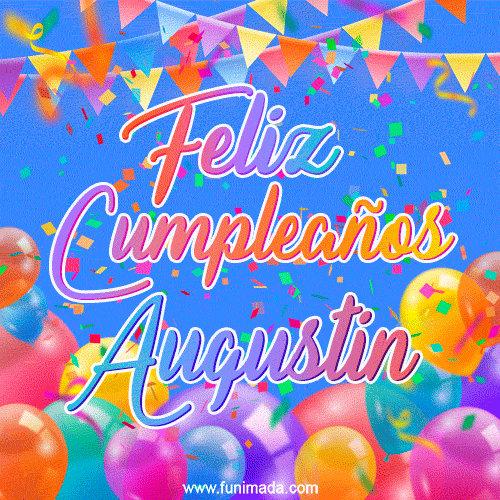 Feliz Cumpleaños Augustin (GIF)