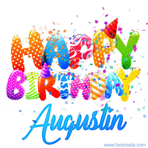 Happy Birthday Augustin - Creative Personalized GIF With Name