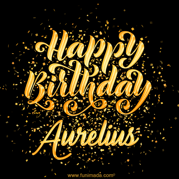 Happy Birthday Card for Aurelius - Download GIF and Send for Free