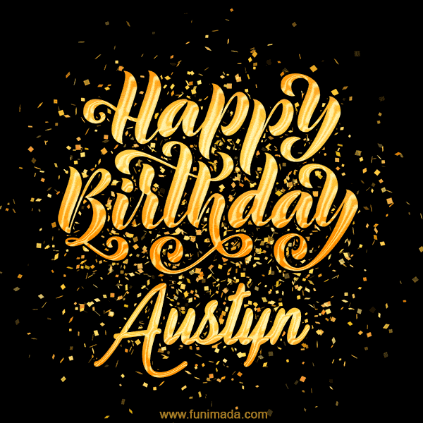 Happy Birthday Card for Austyn - Download GIF and Send for Free