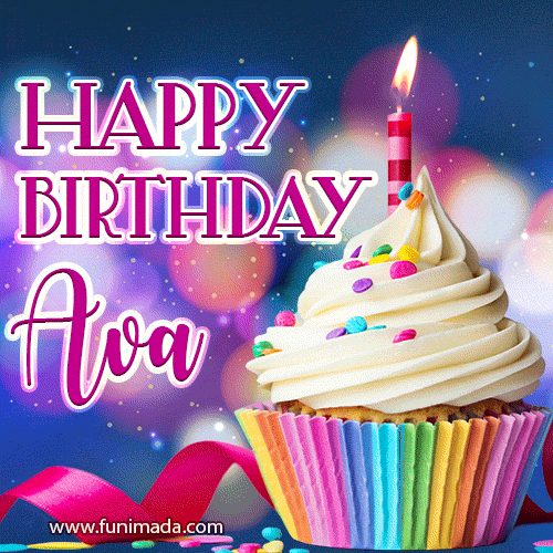 Happy Birthday Ava - Lovely Animated GIF
