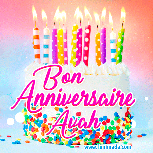Joyeux anniversaire, Avah! - GIF Animé