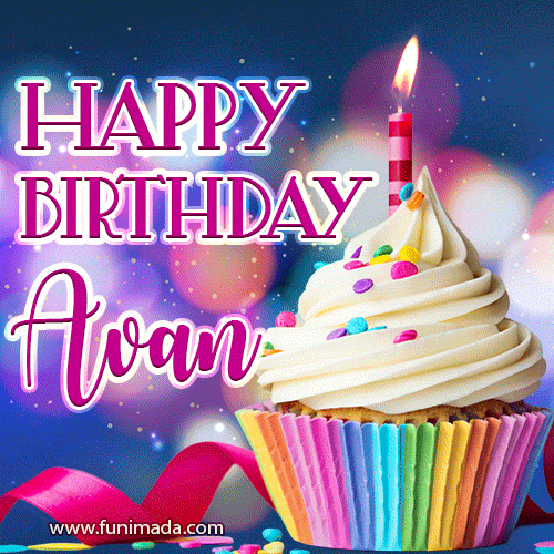 Happy Birthday Avan - Lovely Animated GIF