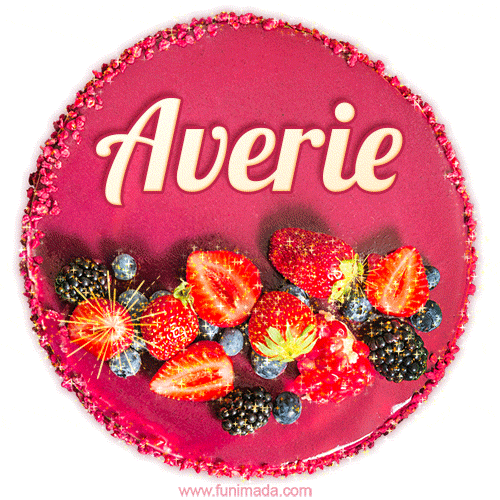 Happy Birthday Cake with Name Averie - Free Download