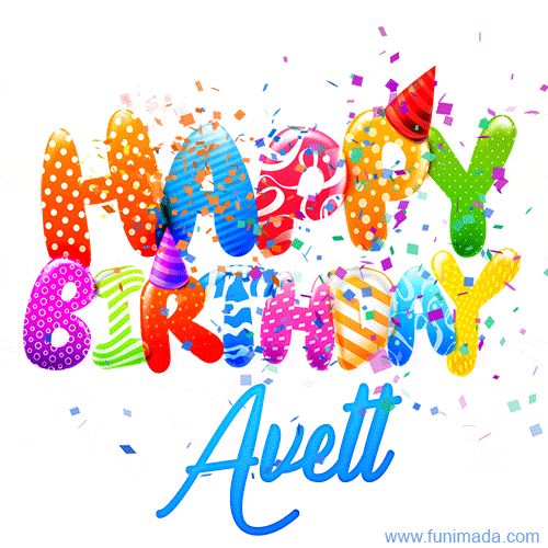 Happy Birthday Avett - Creative Personalized GIF With Name