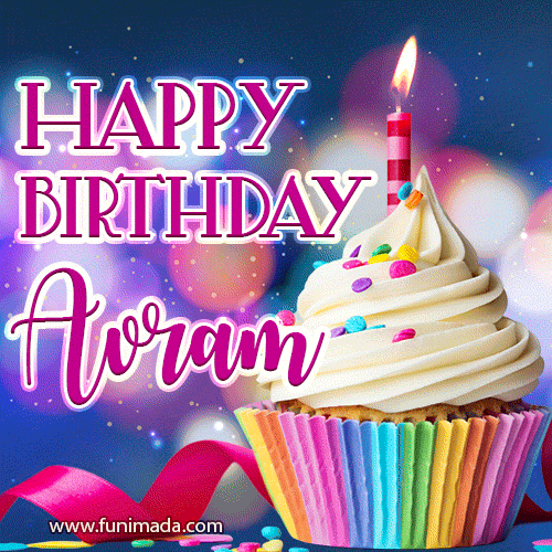 Happy Birthday Avram - Lovely Animated GIF