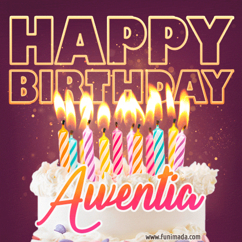 Awentia - Animated Happy Birthday Cake GIF Image for WhatsApp