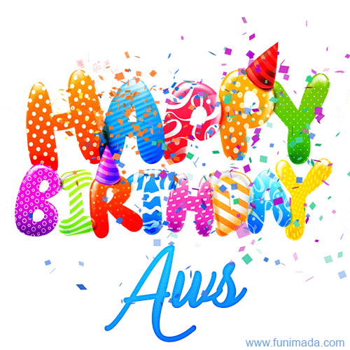 Happy Birthday Aws - Creative Personalized GIF With Name