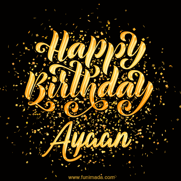 Happy Birthday Card for Ayaan - Download GIF and Send for Free