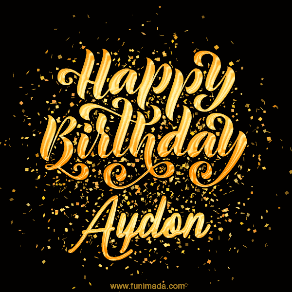 Happy Birthday Card for Aydon - Download GIF and Send for Free