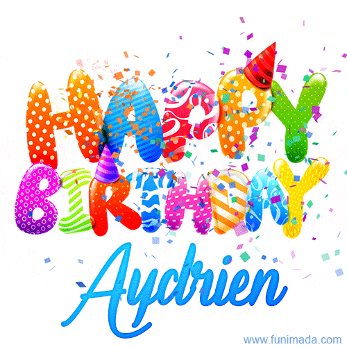 Happy Birthday Aydrien - Creative Personalized GIF With Name