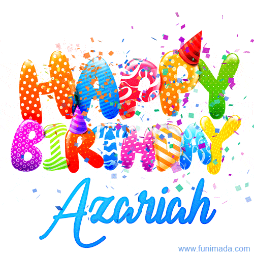 Happy Birthday Azariah - Creative Personalized GIF With Name