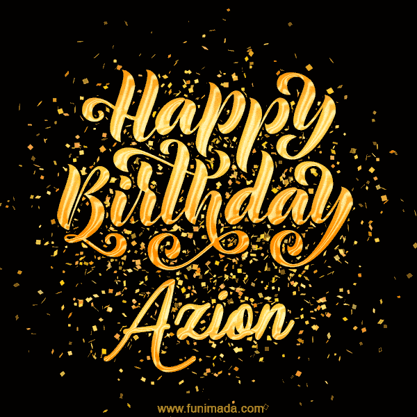 Happy Birthday Card for Azion - Download GIF and Send for Free