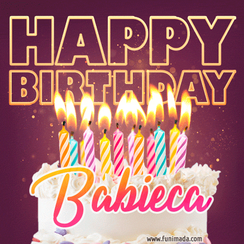 Babieca - Animated Happy Birthday Cake GIF Image for WhatsApp