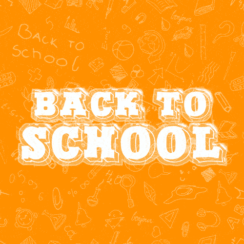 New Back to School animated text GIF