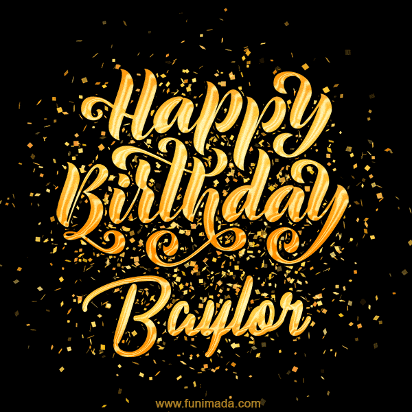 Happy Birthday Card for Baylor - Download GIF and Send for Free