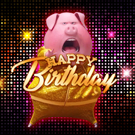 Funny Dancing Pig Happy Birthday Animated GIF — Download ...