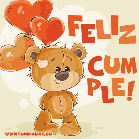 Feliz cumpleaños teddy bear gif
