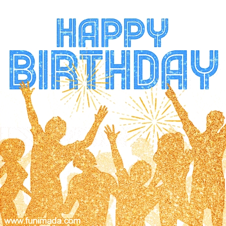 Happy Birthday! New flashing animated birthday card for friends. — Download  on 