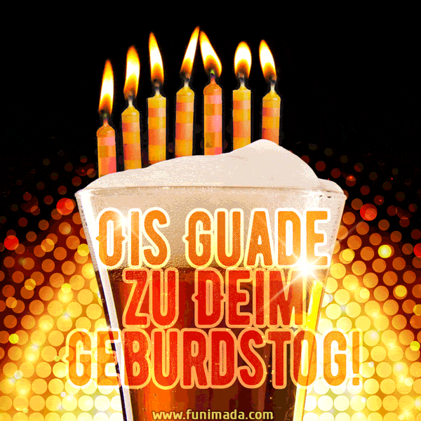 Alles Gute zum Geburtstagskarte - Ois Guade zu Deim Geburdstog!
