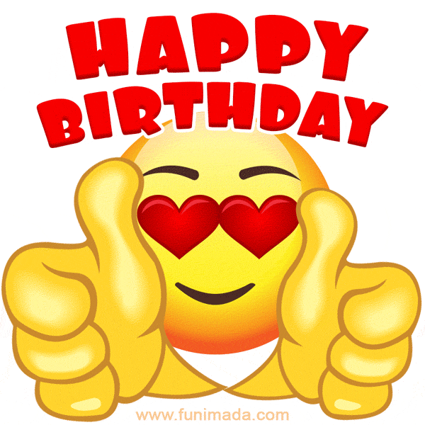 Cool and Fun Dancing Emoji Happy Birthday GIF Ecard — Download on  