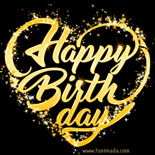 Happy Birthday Glitter GIF Animated + Video Card with Sound — Download