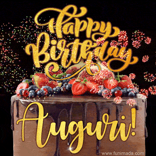 Tanti auguri di buon compleanno! Happy Birthday GIF in Italian.